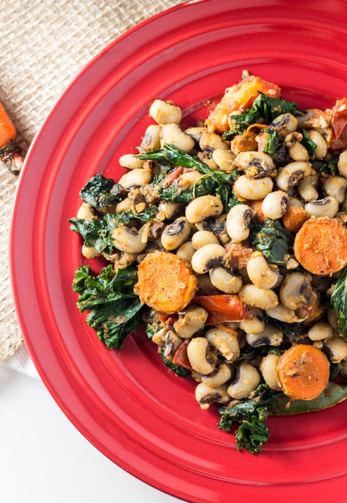 Black Eyed Pea Hash close up - Dinners for Veganuary 