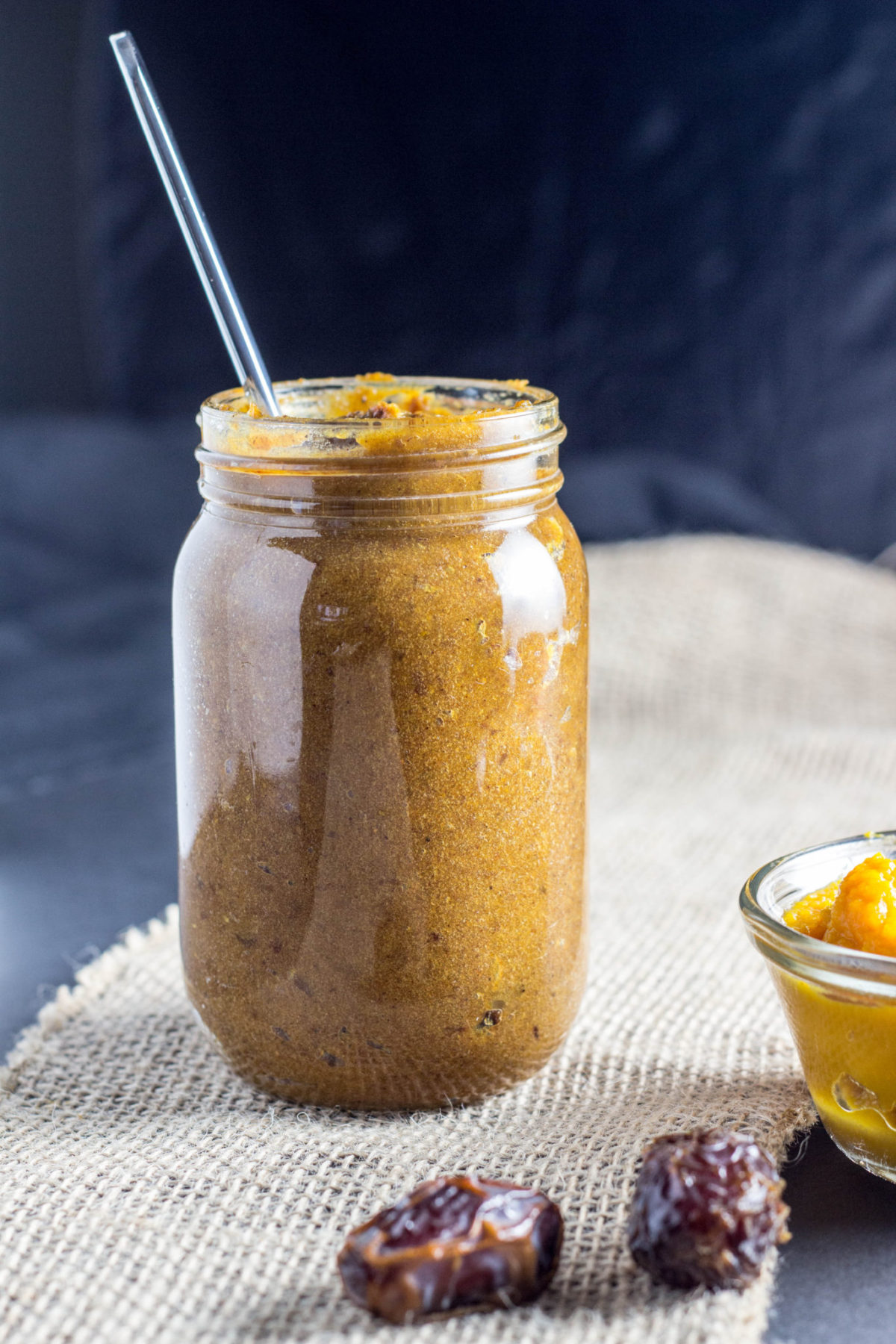 5 Minute Spiced Pumpkin Butter-only requires 3 ingredients and no cook time. Super simple and tastes amazing. No added sugar, vegan, and gluten free.