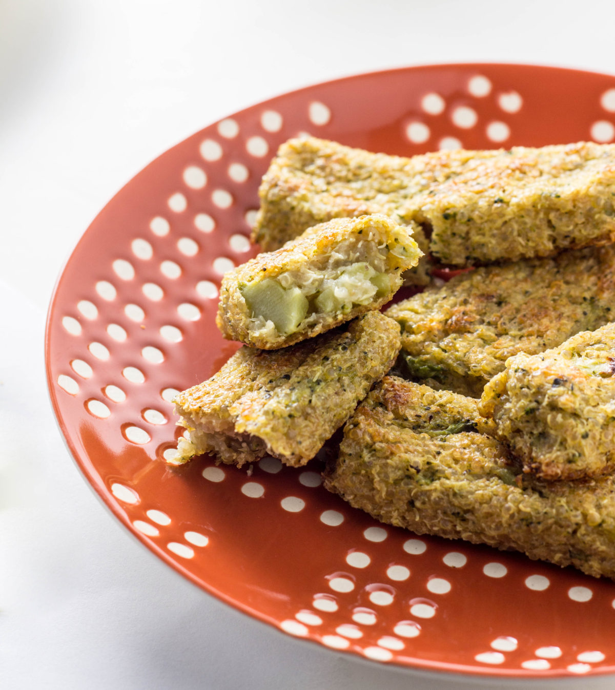 Broccoli Quinoa Sticks with Cashew Cheese Dipping Sauce