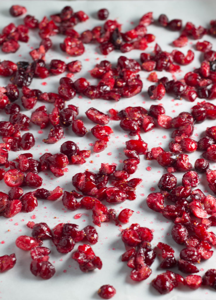 How-To Make Dried Cranberries in the Oven-A how-to guide on making dried cranberries at home using the oven. This allows you to control the sugar content for healthier snacking. Vegan & gluten free.