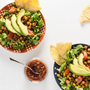 Vegan Chickpea Taco Salad Feature Image