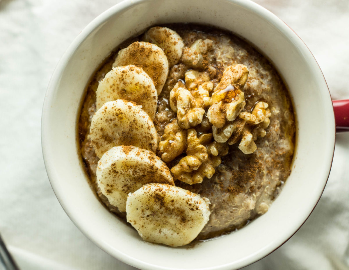 Banana But quinoa Flake Breakfast Bowl 