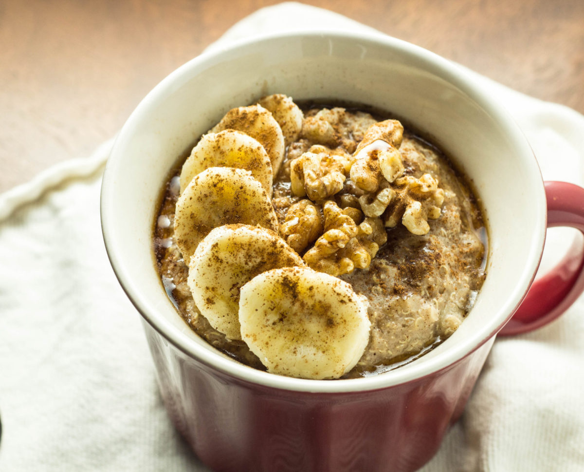 Banana Nut Quinoa Flake Breakfast Bowl 