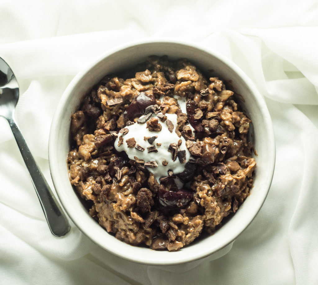 Black Forest Cake Oatmeal-Naturally Sweetened