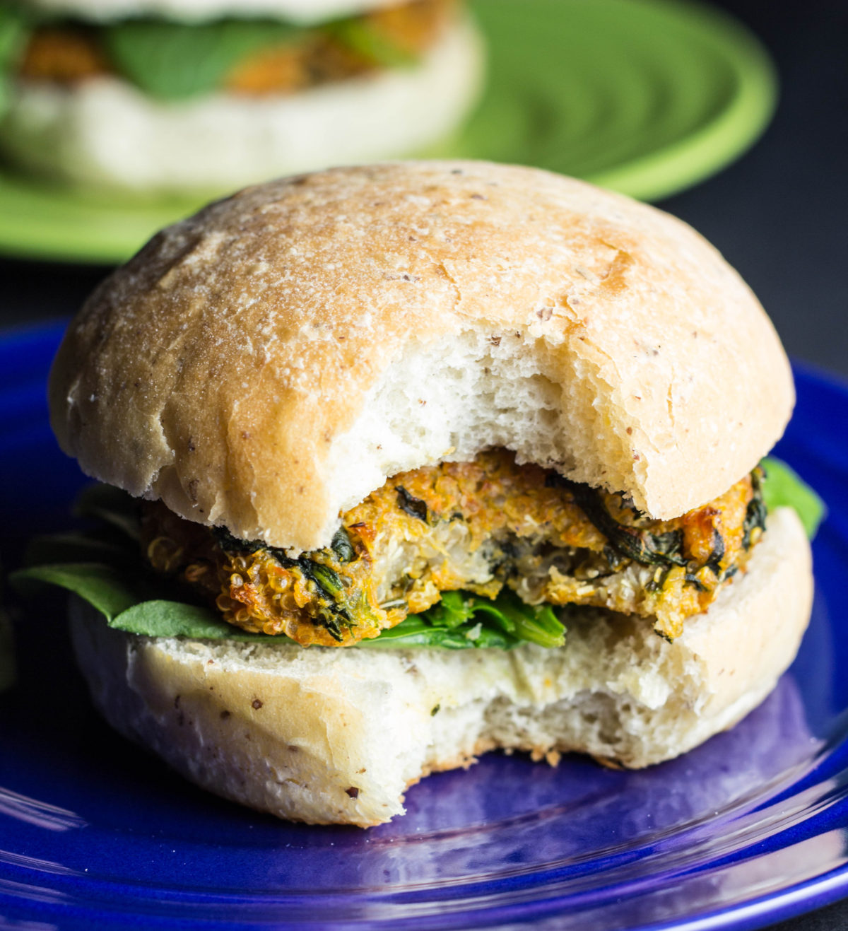 Sweet Potato Spinach Quinoa Burgers 