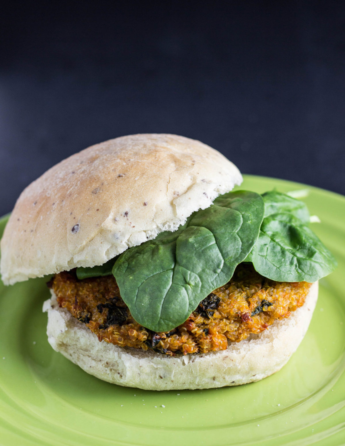 Sweet Potato Spinach Quinoa Burgers 