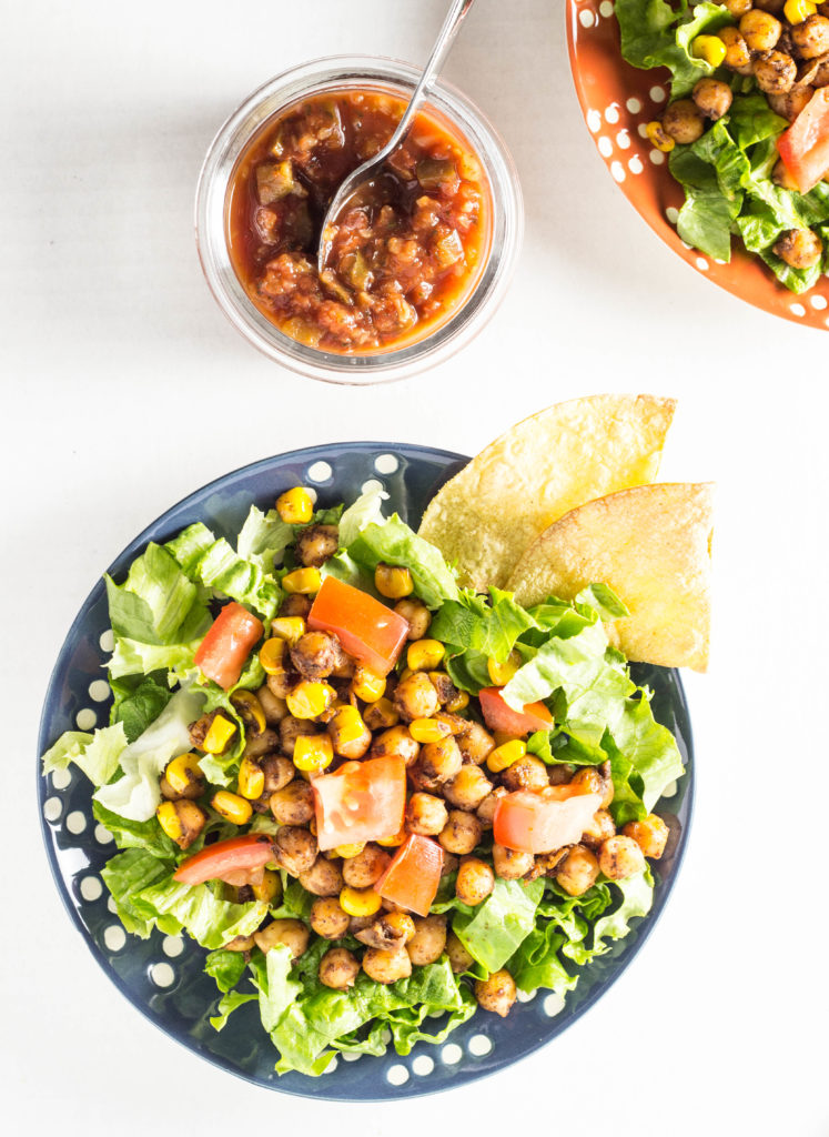 Vegan Chickpea Taco Salad 