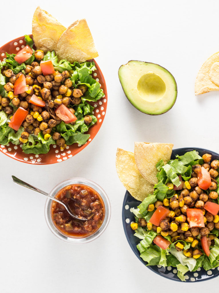 Vegan Chickpea Taco Salad 