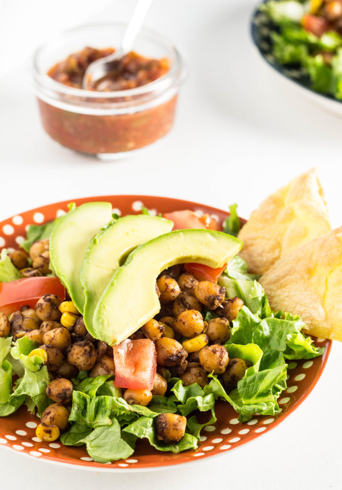 Vegan Chickpea Taco Salad 