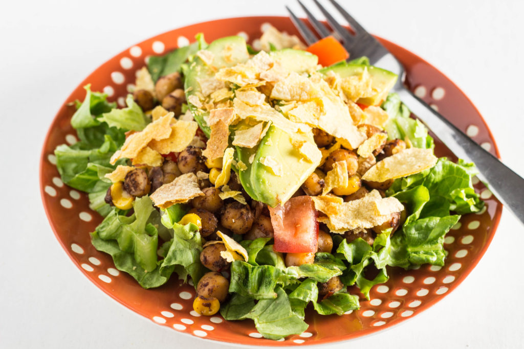 Vegan Chickpea Taco Salad 