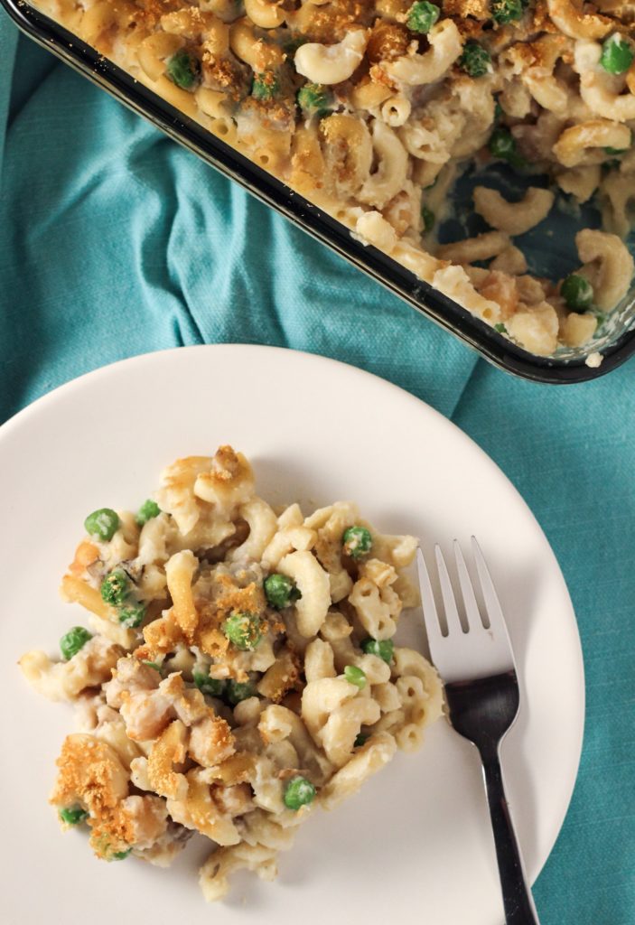 Healthy Vegan Chickpea Noodle Casserole 