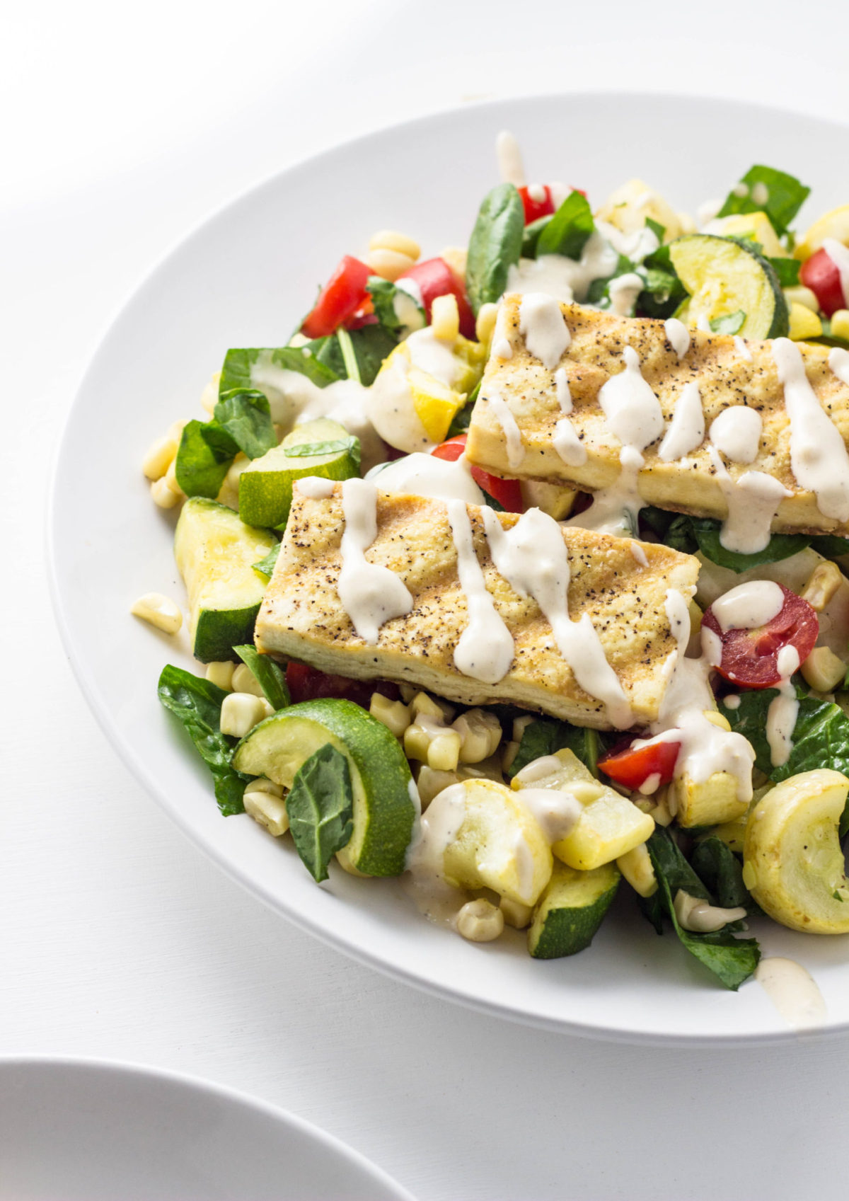 Grilled Tofu Summer Veggie Salad