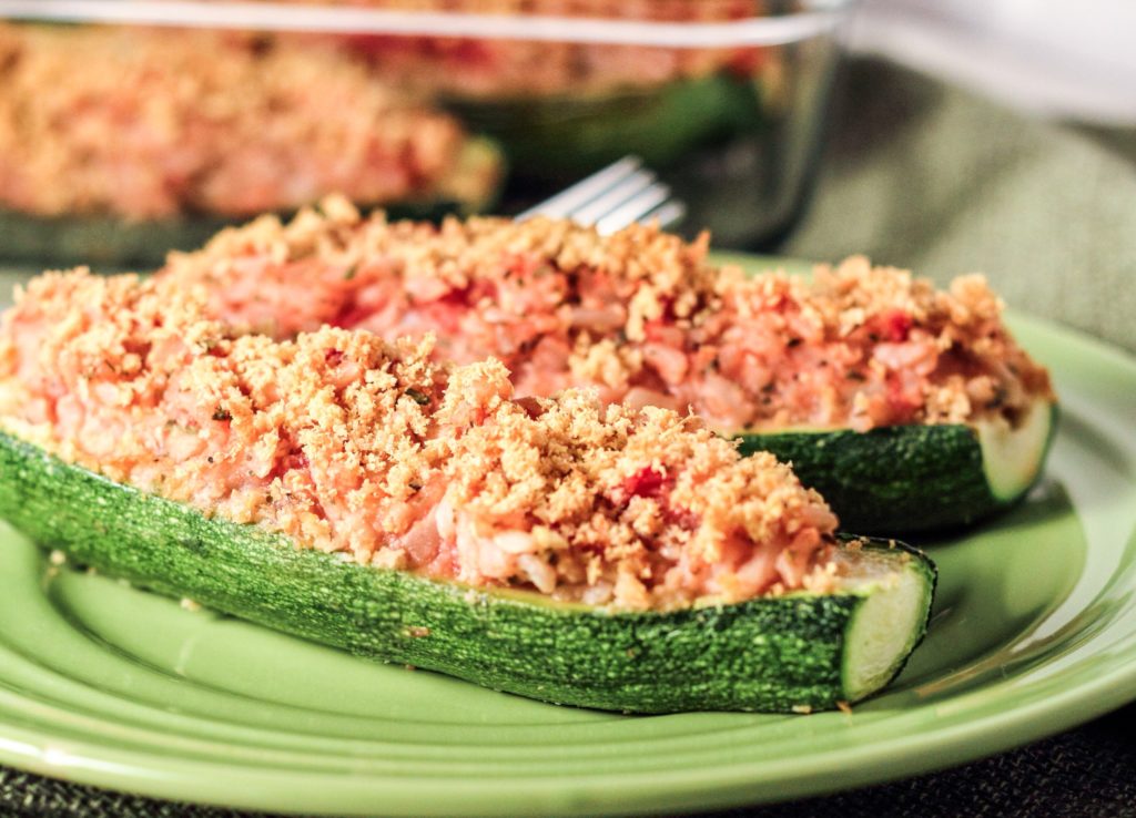 Vegan Stuffed Zucchini