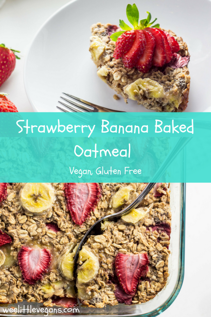 Strawberry Banana Baked Oatmeal