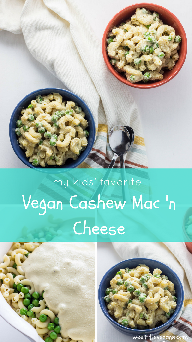 vegan cashew mac 'n cheese Pinterest image