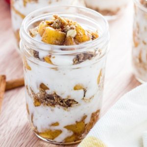 Vegan Sauteed Apple Yogurt Parfaits