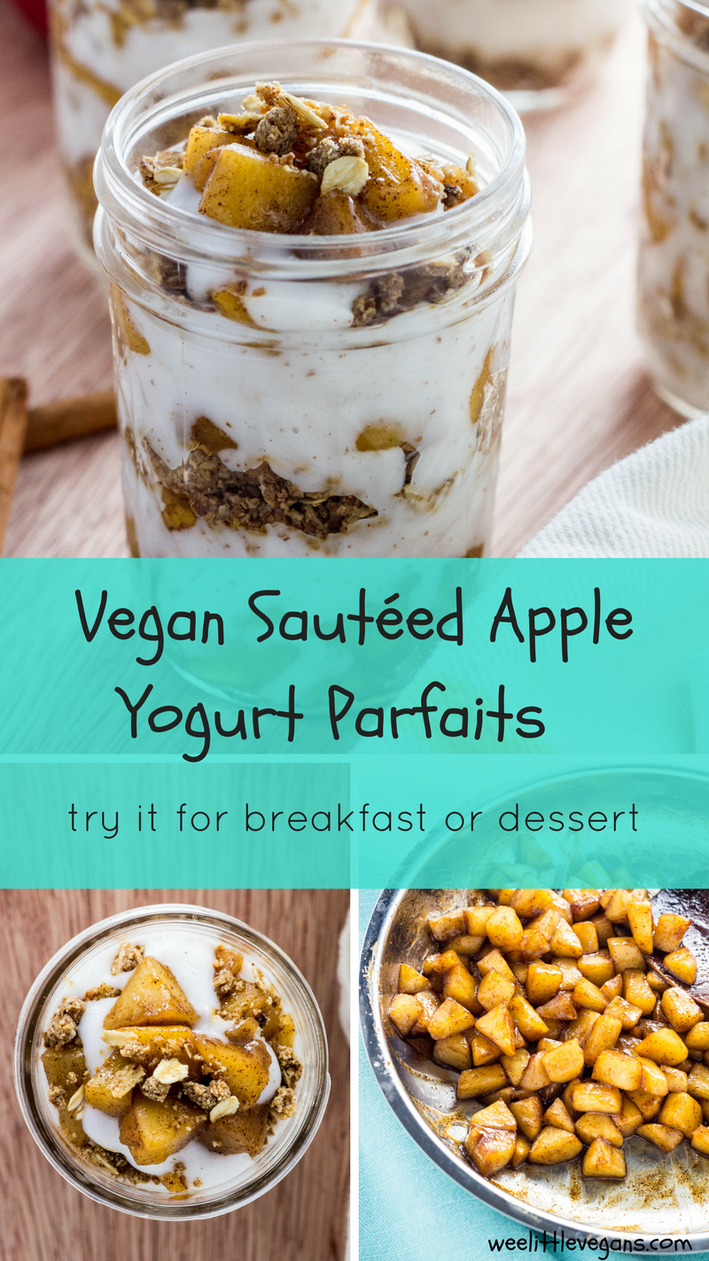Vegan Sautéed Apple Yogurt Parfaits Pinterest Graphic