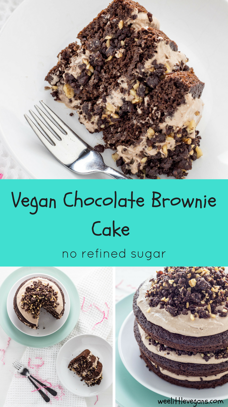 Vegan Chocolate Brownie Cake 