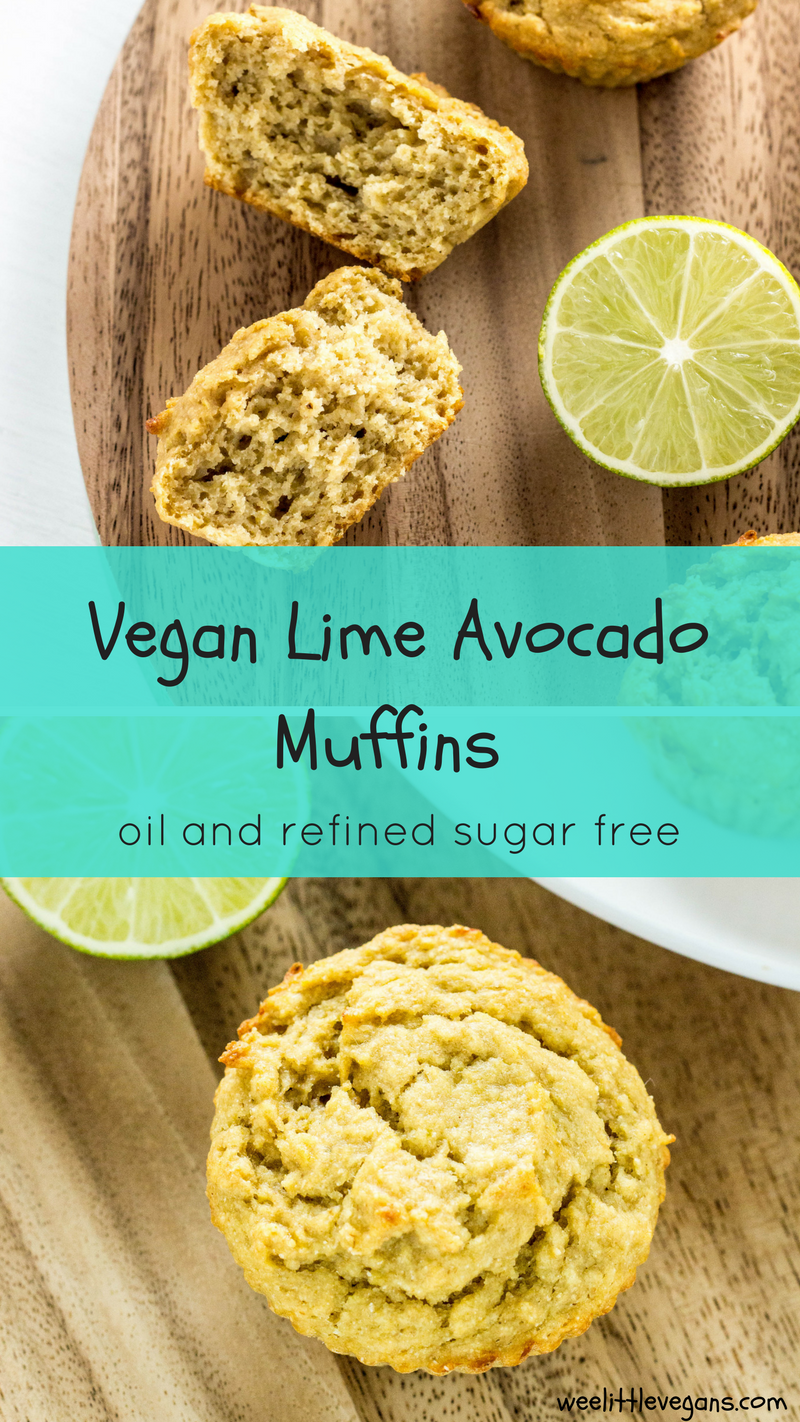 Vegan Lime Avocado Muffin - oil free 