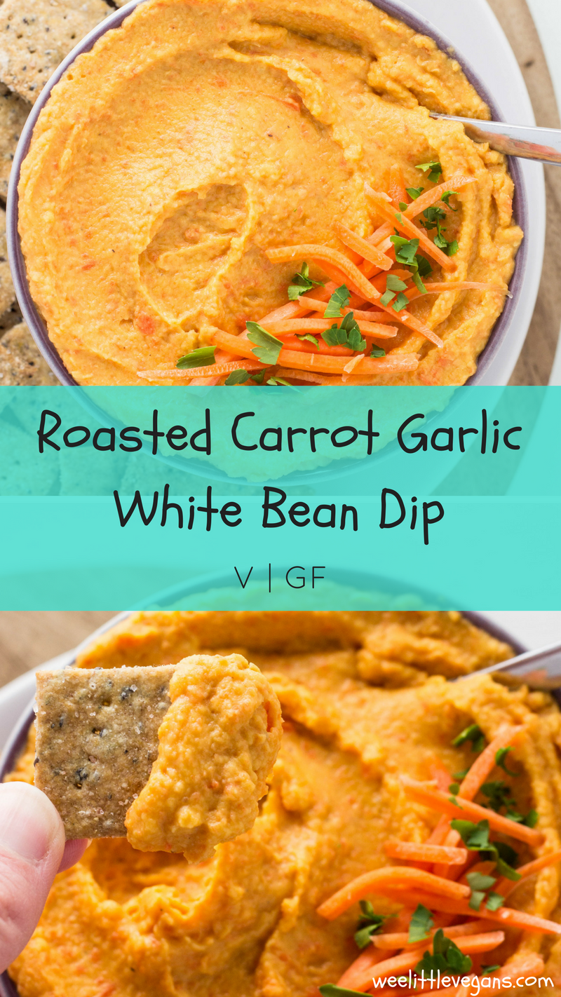 Roasted Carrot Garlic White Bean Dip