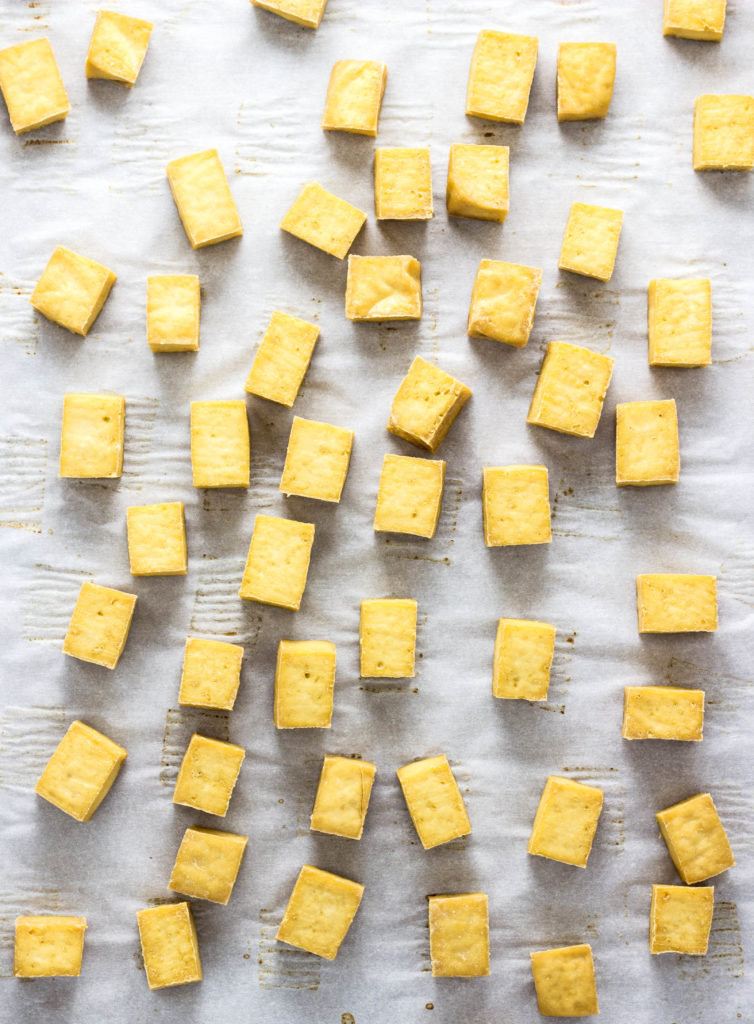 Smoky Baked Tofu Black Eye Pea Bowls 