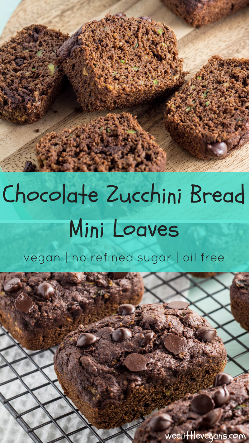 Chocolate Zucchini Bread Mini Loaves 
