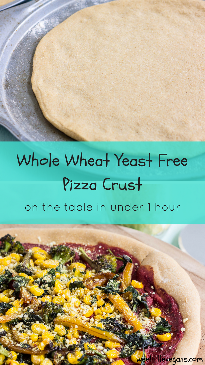 Whole Wheat Yeast Free Pizza Crust 