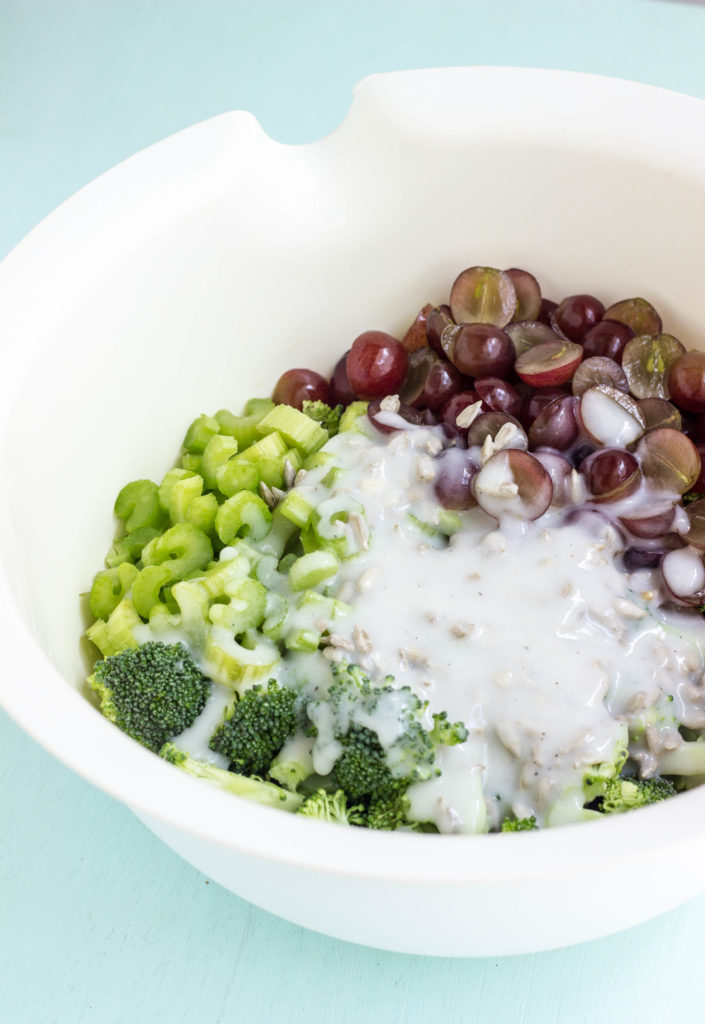 Vegan Broccoli Grape Salad