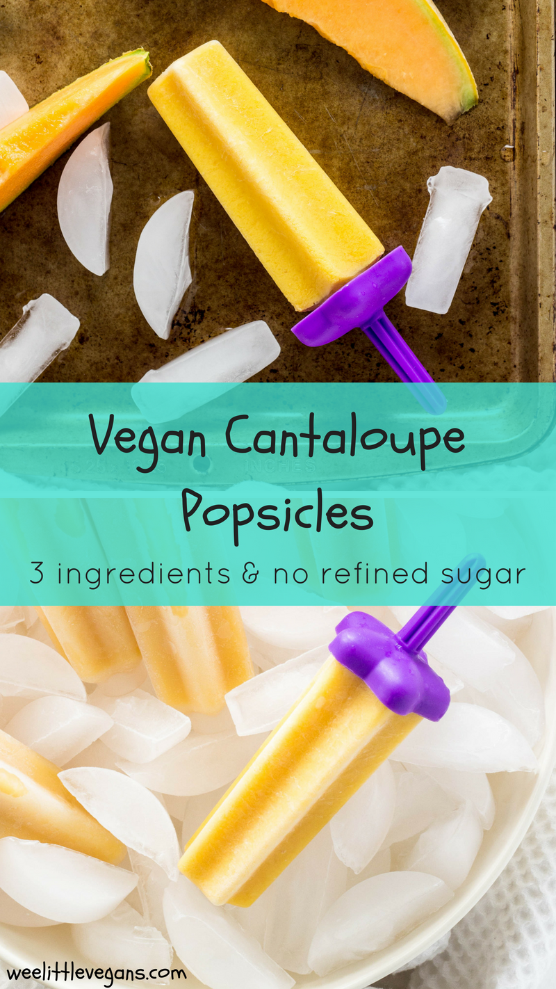 Easy Cantaloupe Popsicles - 2 Ways!