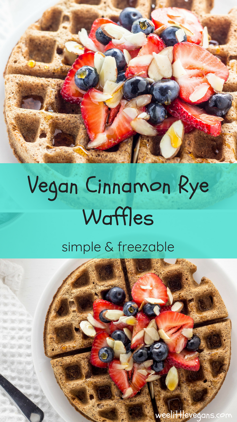 Vegan Cinnamon Rye Waffles