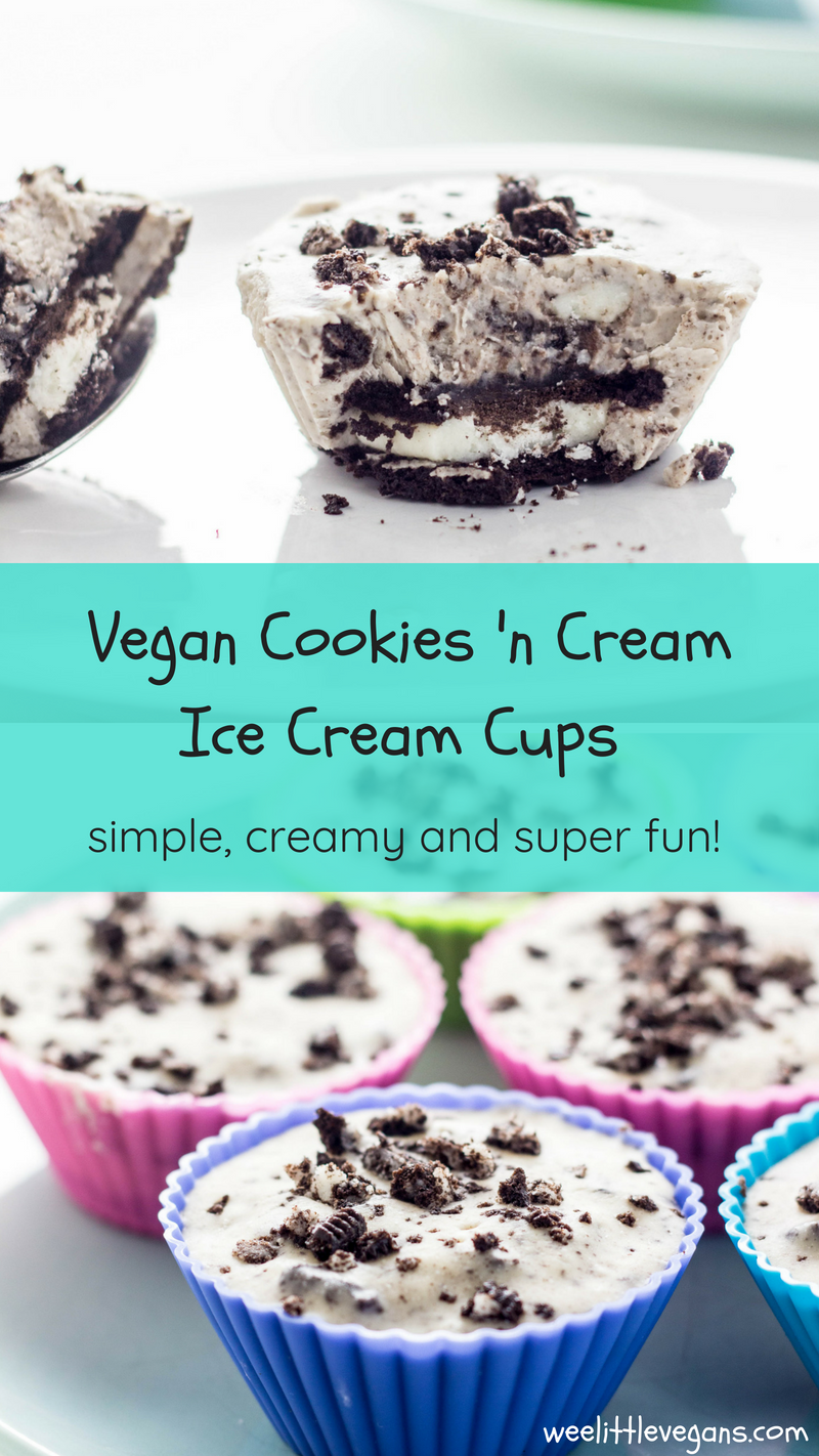 vegan cookies 'n cream ice cream cups