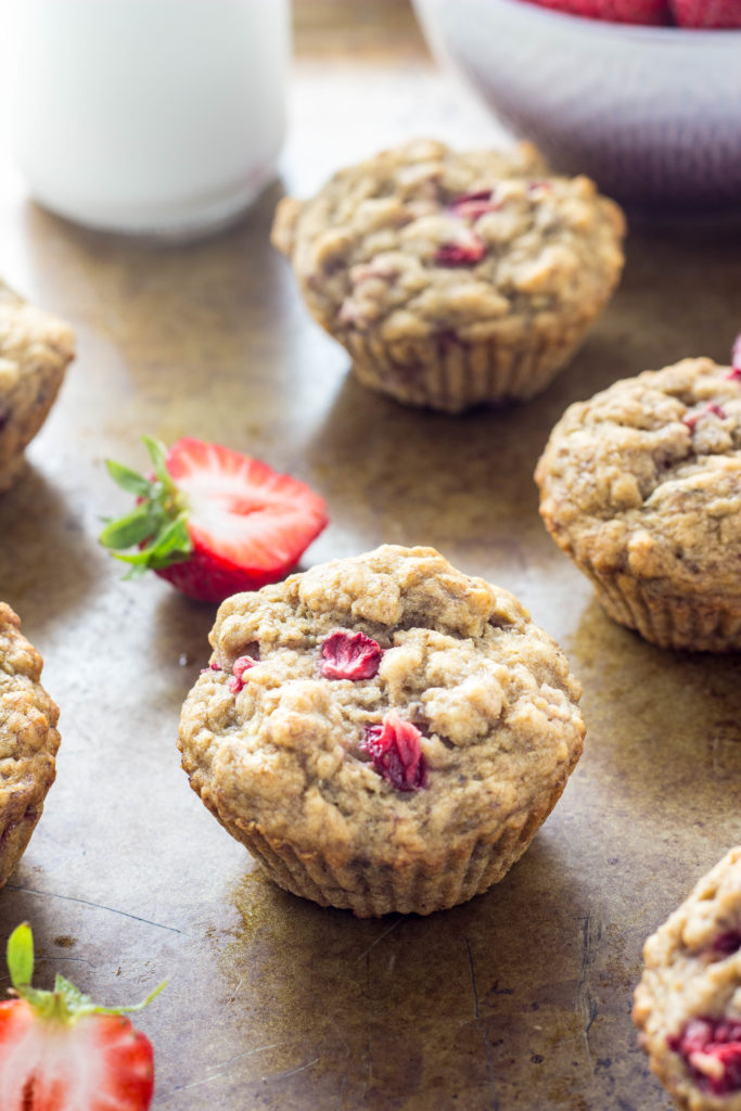 Vegan Strawberry Banana Bread Muffins 