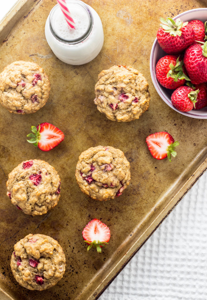 Vegan Strawberry Banana Bread Muffins 