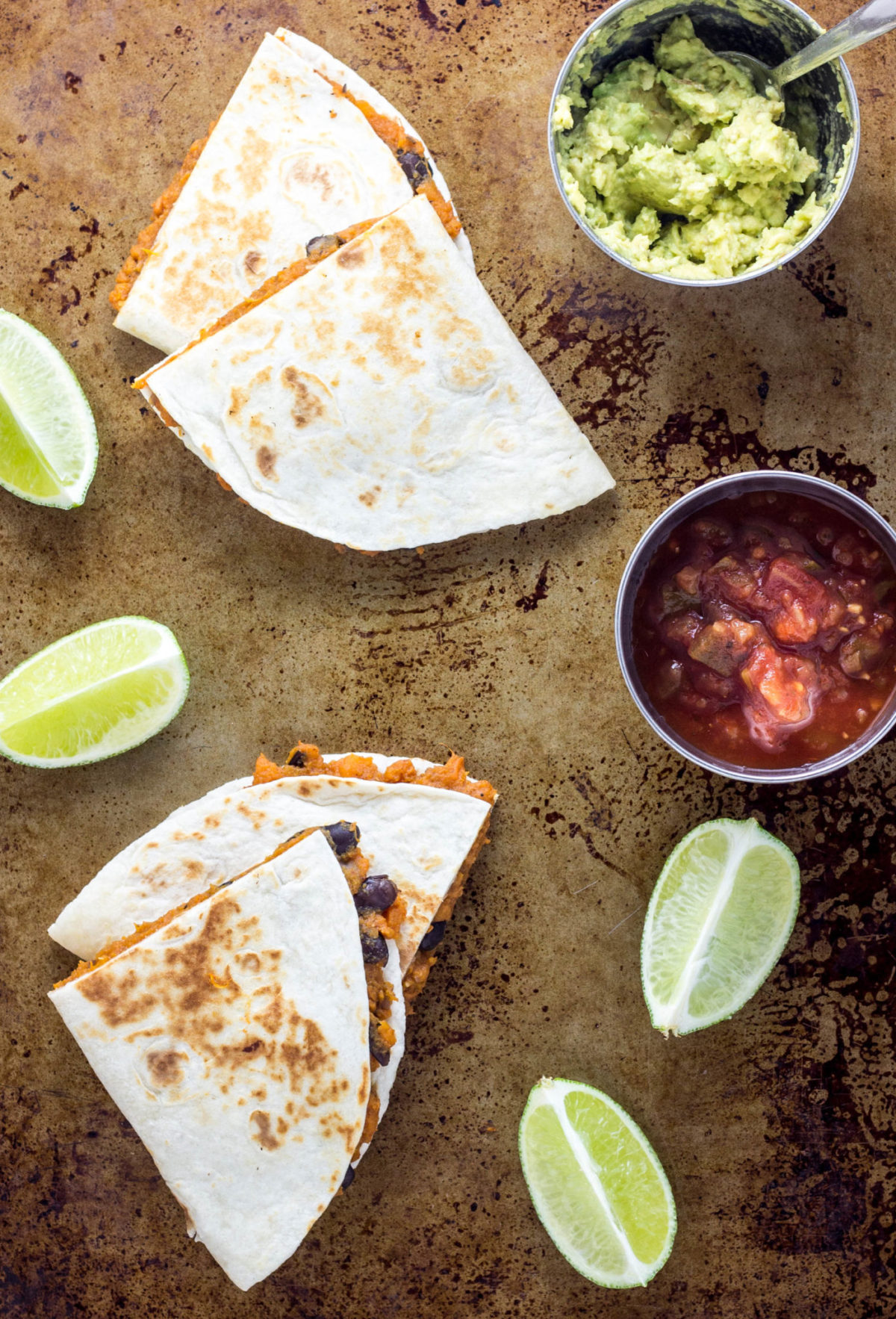 Vegan Sweet Potato Black Bean Quesadilla