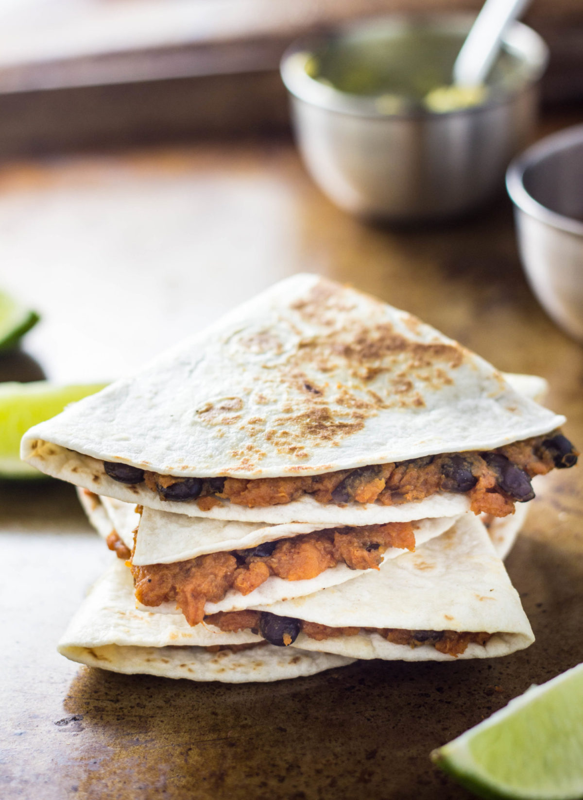 Vegan Sweet Potato Black Bean Quesadilla