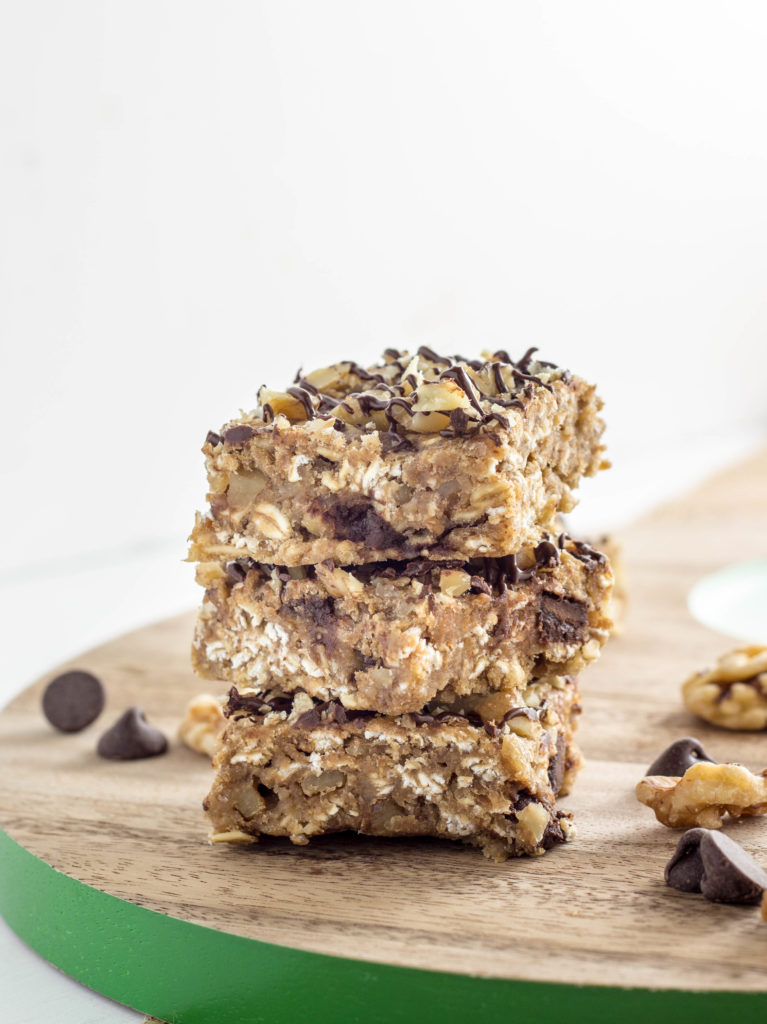 Banana Nut Chocolate Chip Oatmeal Squares