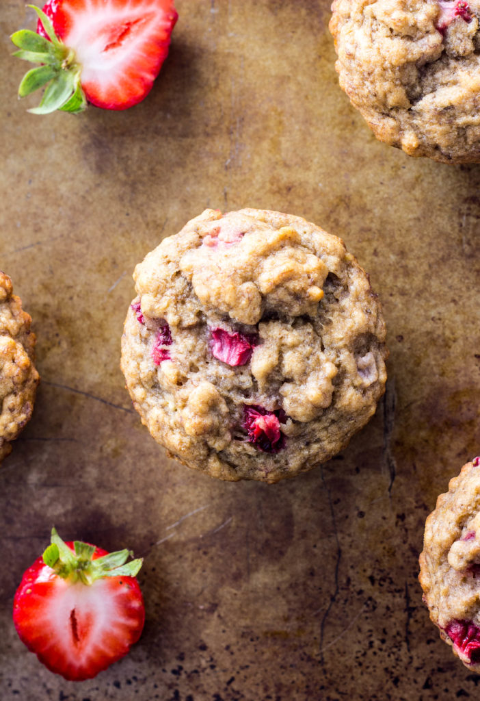 Vegan Strawberry Banana Bread Muffins