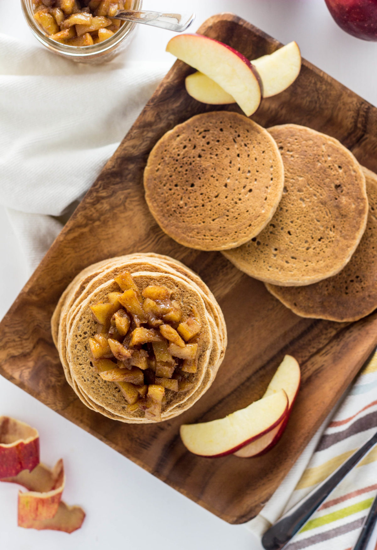 Sautéed Apple Ginger Cinnamon Pancakes