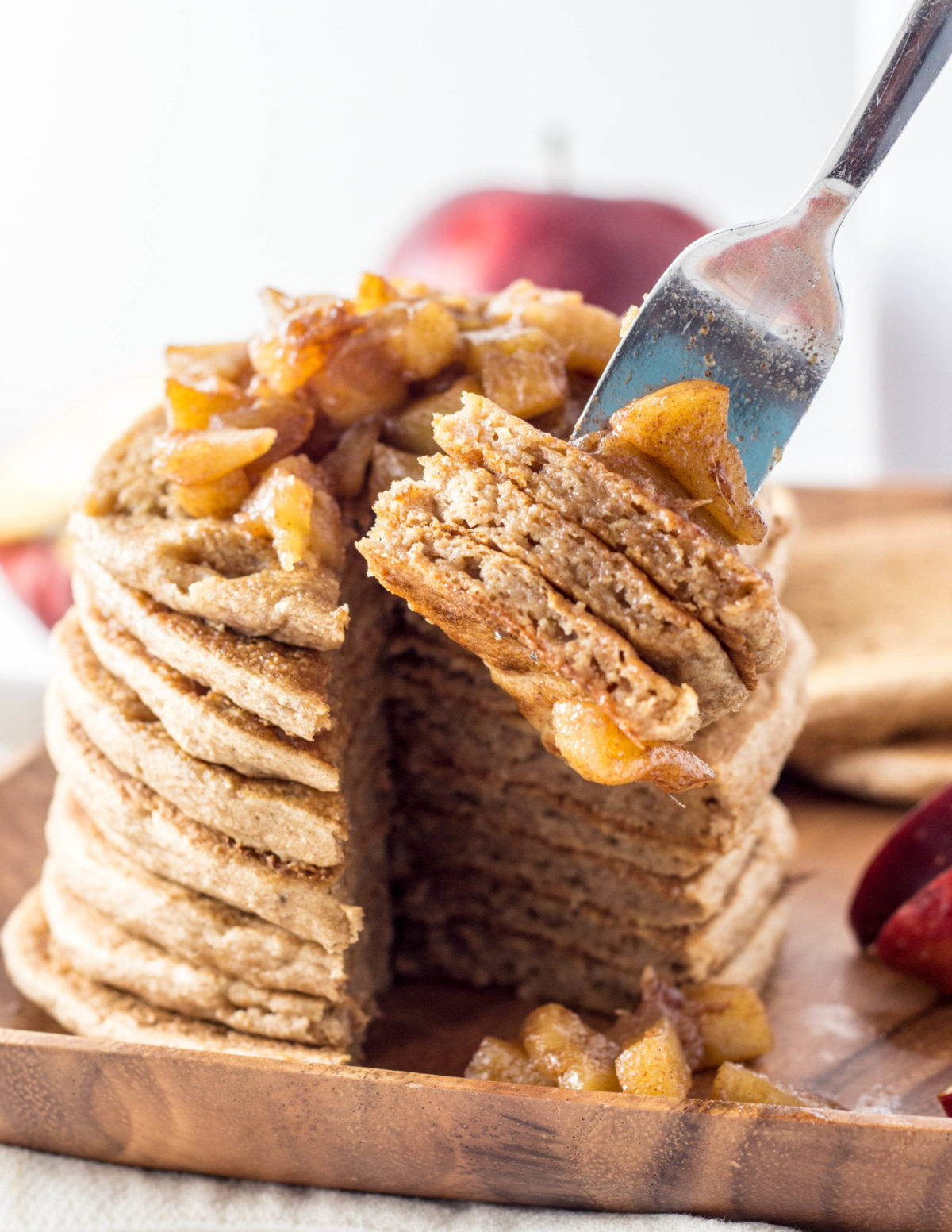 Sautéed Apple Ginger Cinnamon Pancakes