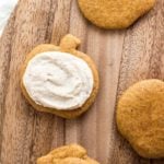 Frosted Pumpkin Gingerbread Cookies Feature Image