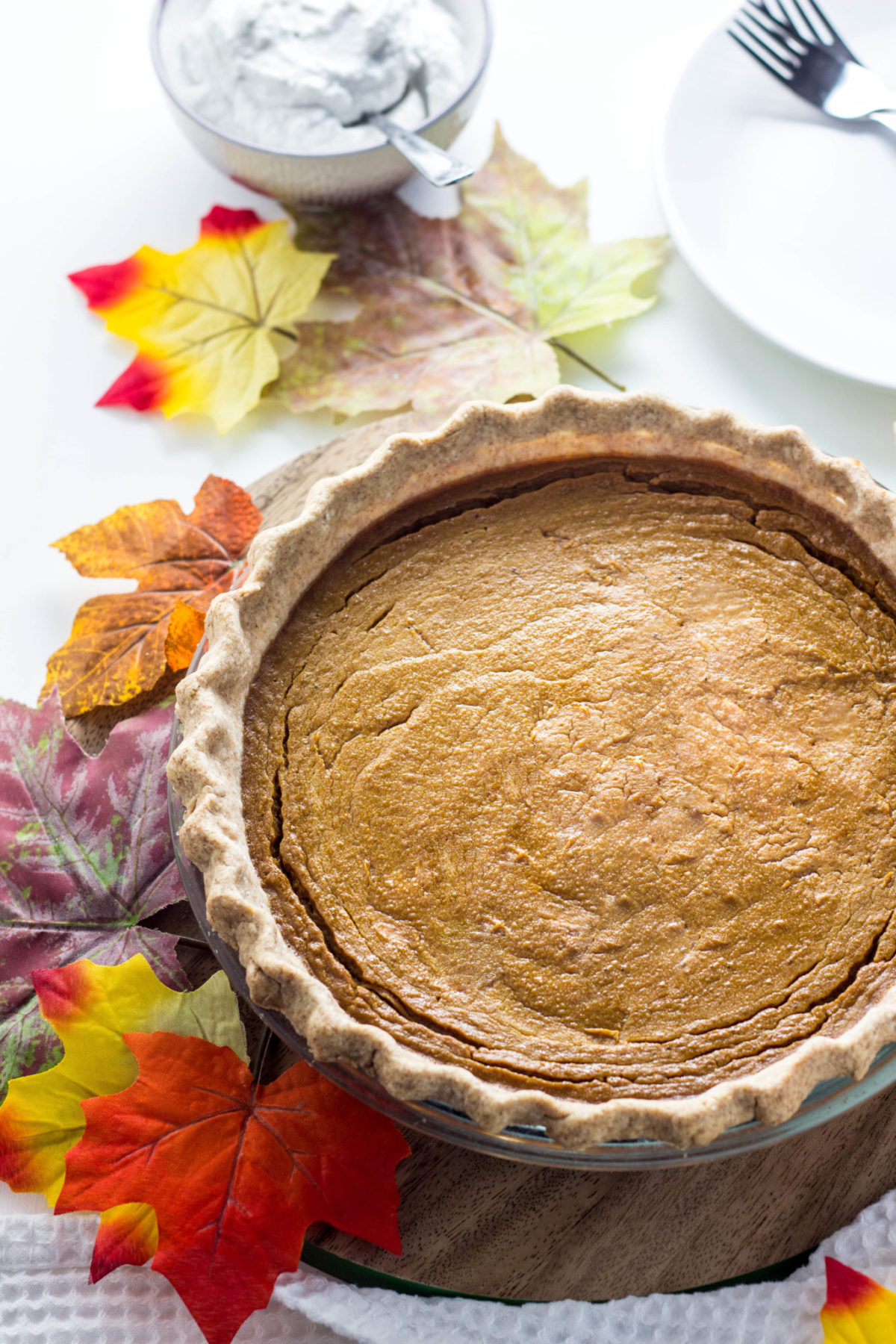 Cardamom Pumpkin Pie after baking. 