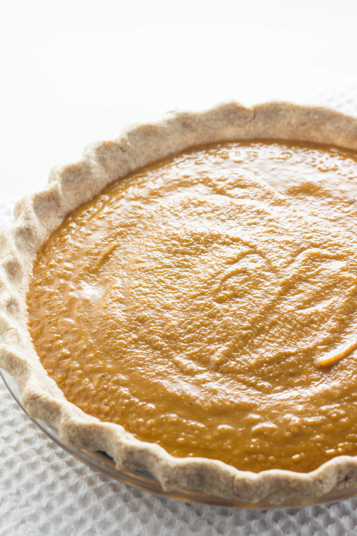 Cardamom Pumpkin Pie before baking. 