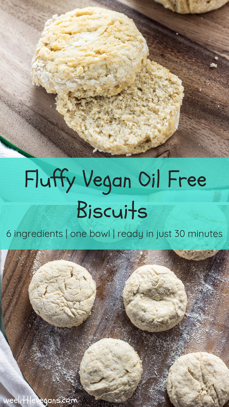 Fluffy Vegan Oil Free Biscuits 