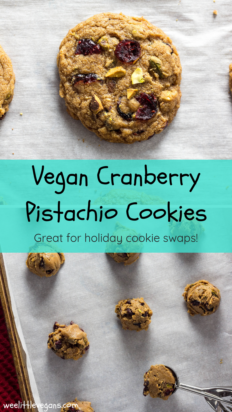 Vegan Cranberry Pistachio Cookies 