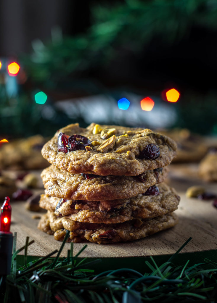 Vegan Cranberry Pistachio Cookies 