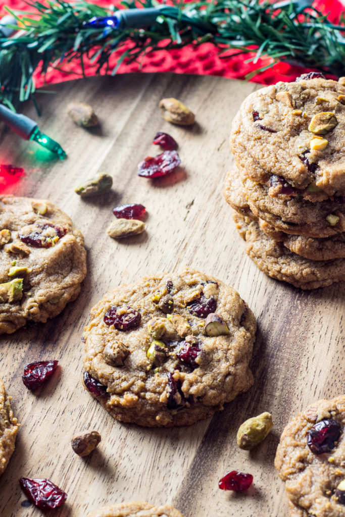 Vegan Cranberry Pistachio Cookies 