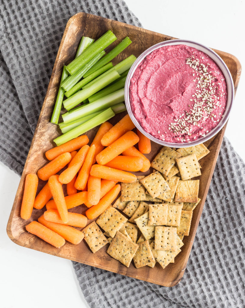 5 Minute Vegan Beetroot Bean Dip