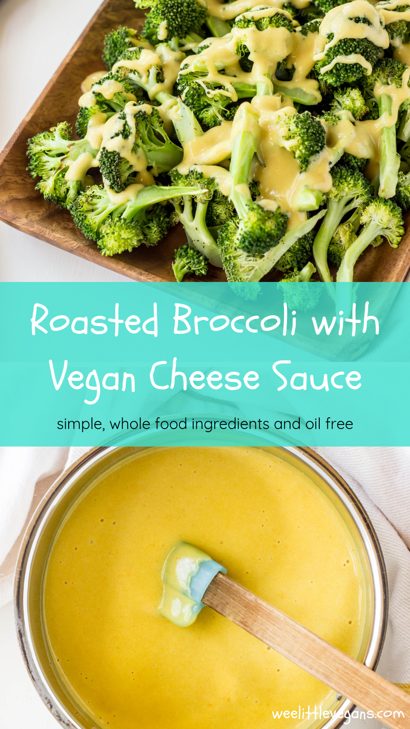 Roasted Broccoli with Vegan Cheese Sauce 
