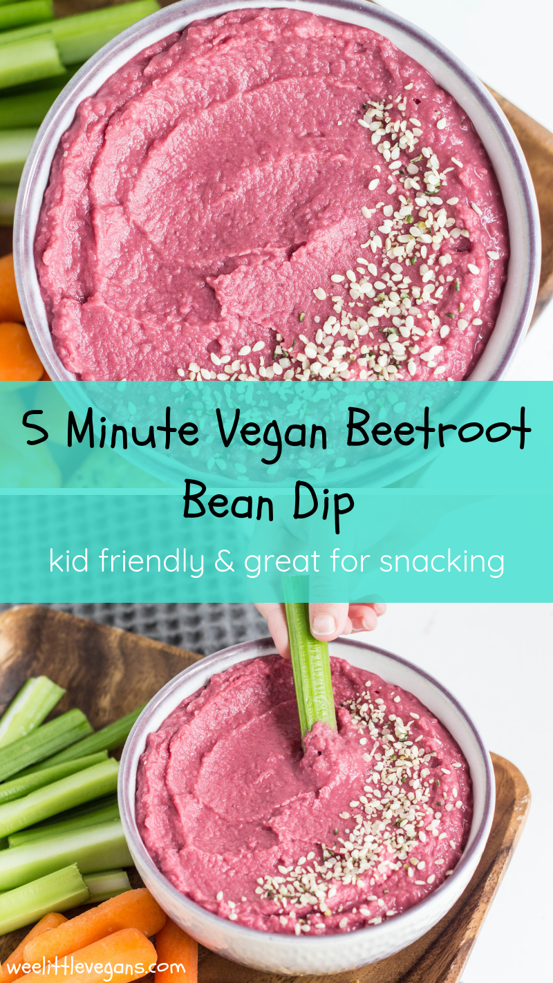 5 Minute Vegan Beetroot Bean Dip