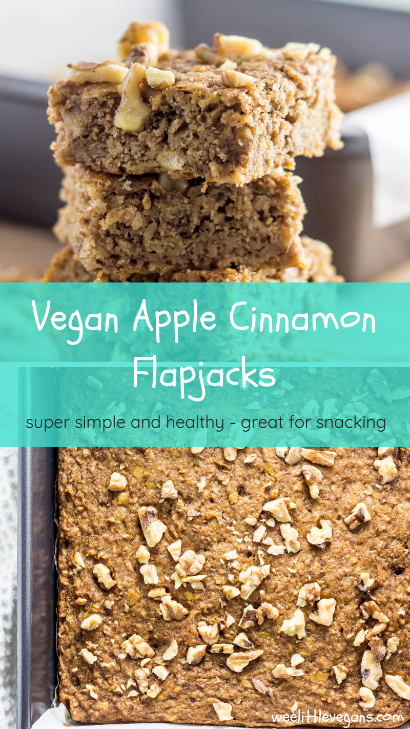 Vegan Apple Cinnamon Flapjacks 